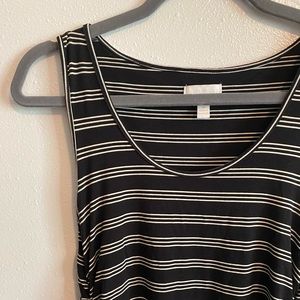 A Glow | Striped Midi Maternity Dress